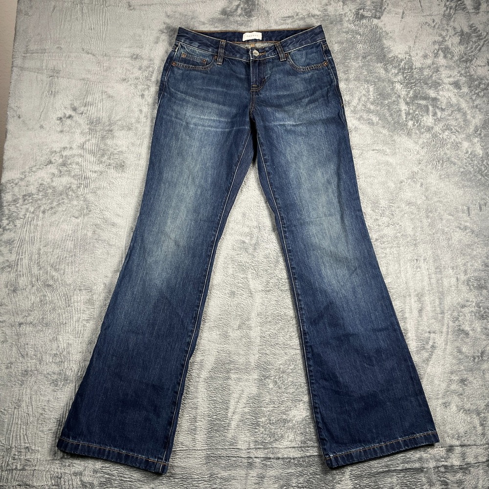 Pacsun Jade Low Rise Bootcut Jeans Womens 25 Blue Denim Medium Wash Whiskering